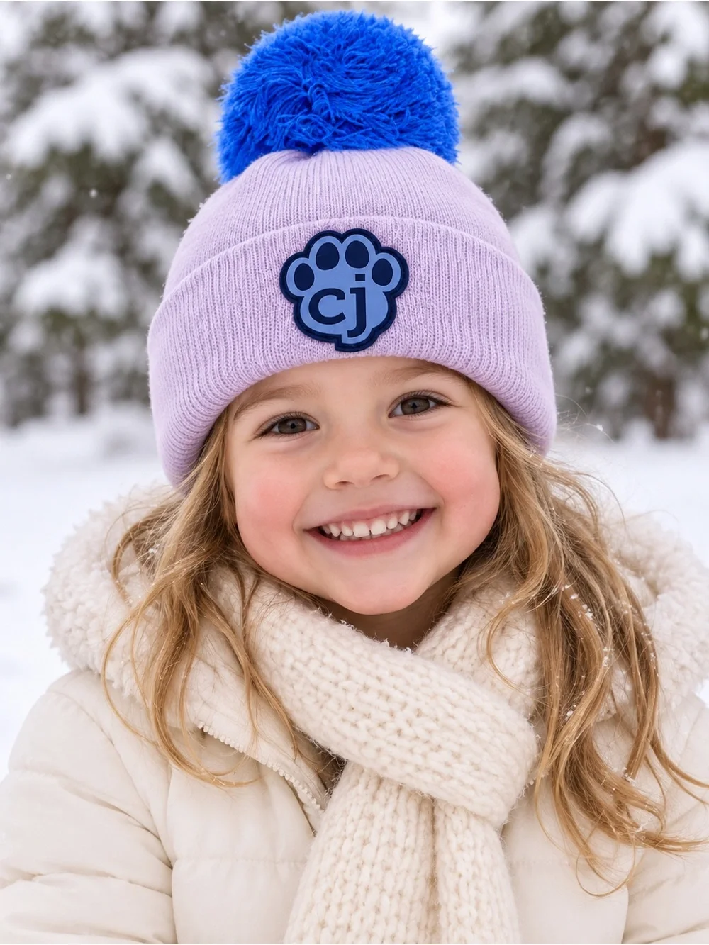 Color changing Carter Joey Magic Beanie Toddler Lavender Blue Pom NWT